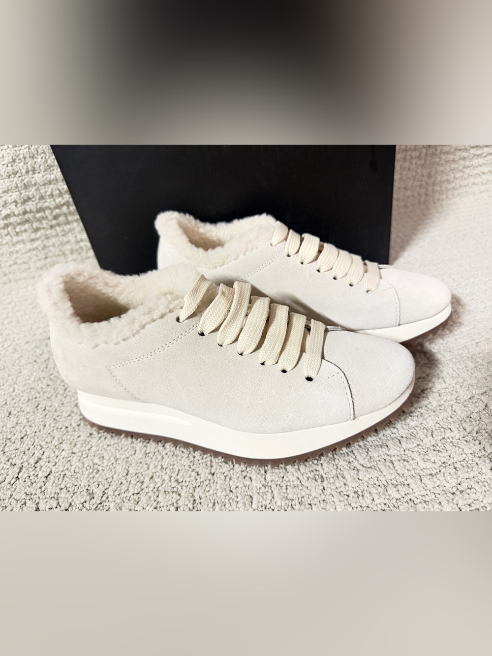 PEDRO GARCIA - Orinda Shearling Suede Sneaker made in Spain Sz 8 NWOB